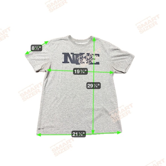 Nike Dri-Fit Men’s Large Short Sleeve T-shirt Gray Logo - Picture 4 of 8